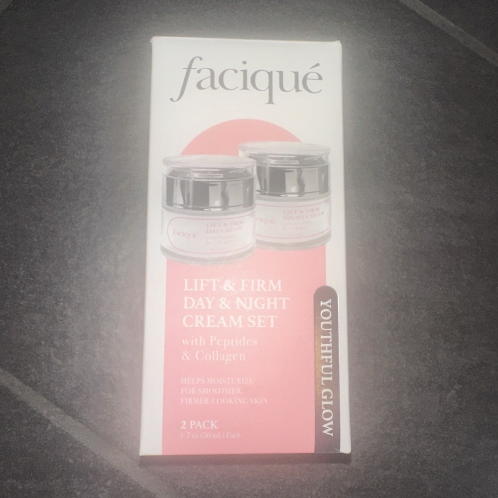 faciqué Lift & Firm Day & Night Cream Set‎ Peptides Collagen Youthful Glow
